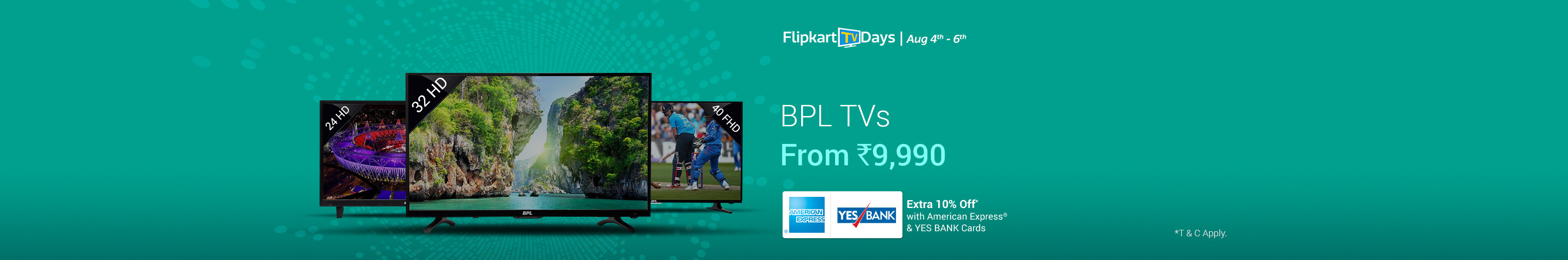 Flipkart: Extra 10% Off using AMEX / YES Bank Cards on TV and Large Appliances @ Flipkart – Kitchen and Home Appliances