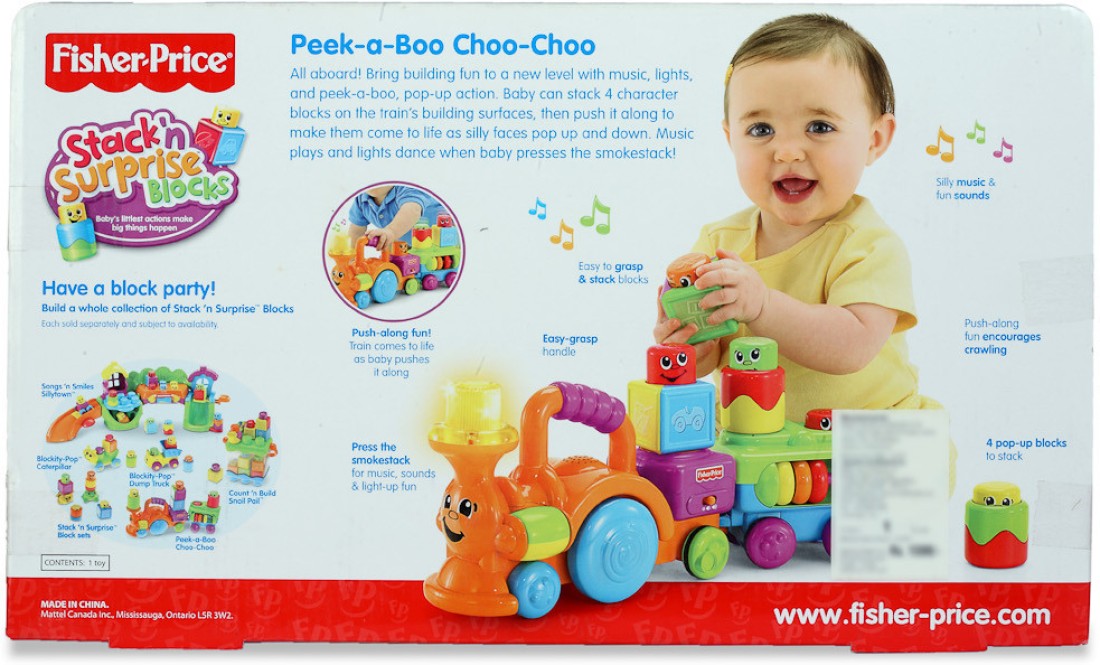 Peek A Boo Choo Blocks Stack Surprise Blocks Fisher Price