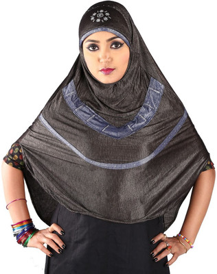 Hawai WN4 Polyster Self Design Abaya(Grey)