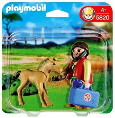 Playmobil 5820 Vet With Foal(Multicolor)