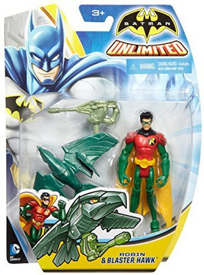 Mattel Batman Unlimited Robin And Blaster Hawk(Multicolor)