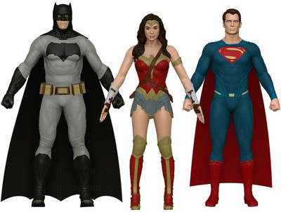 NJ Croce Batman vs. Superman 3-pc Set: Batman, Superman, Wonder Woman(Multicolor)