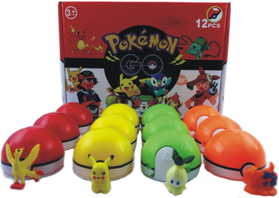 Ftoys Pokemon Go- pack of 12 pcs Elves(Multicolor)