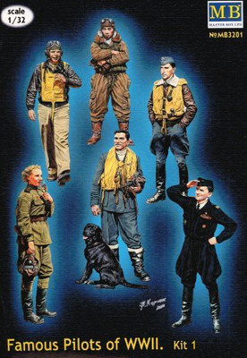 Master Box Models 1/32 "Famous Pilots Of Wwii" Part 1 6Set With Biographies(Multicolor)