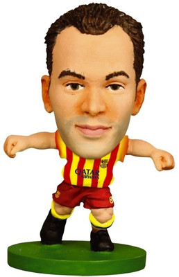 SoccerStarz Barcelona Andres Iniesta - Away Kit(Multicolor)