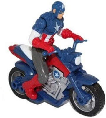 Bidheaven Captain America Avenger wth Bike Action Figure(Blue)