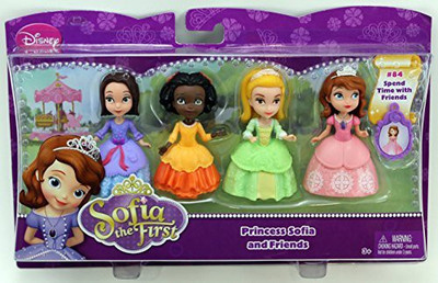 Sofia The First Disney 3" 4Pack Princess Sofiarujade & Amber(Multicolor)