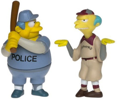 Playmates Toys Simpsons Homer At The Bat Baseball Miniset(Multicolor)