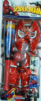 Shop & Shoppee Spiderman Play Set With Mask And Figure(Red)