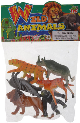 Smiles Creation Set Of 6 Wild Animals(Multicolor)