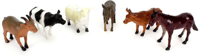 Smiles Creation Farm Animals Set - 6 Figurines(Multicolor)