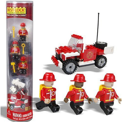 Best Lock Best Lock Firefighter And Truck Tube 72 Pieces(Multicolor)