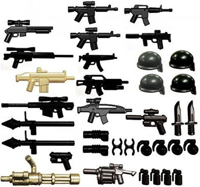 BrickArms Weapon Packs Modern Assault Pack(Multicolor)