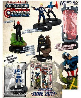 DC Comics Neca Marvel Heroclix Captain America(Multicolor)
