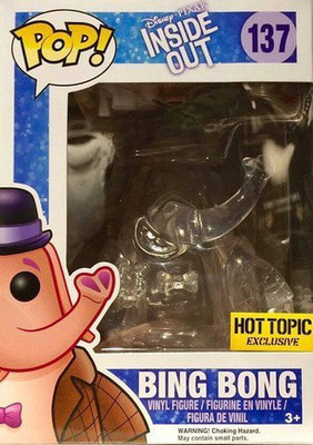 Pop Funko Disney 137 Inside Out Clear Bing Bong (Hot Topic(White)