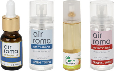 Airroma Atlantic Breeze, Denim Touch, Jasmine, Original Rose Car Freshener(350 ml)
Airroma Atlantic Breeze, Denim Touch, Jasmine, Original Rose Car Freshener(350 ml)