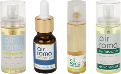 Airroma Aqua Lime Fresh, Atlantic Breeze, Jasmine, Magic Mogra Aroma Oil, Spray(350 ml)
Airroma Aqua Lime Fresh, Atlantic Breeze, Jasmine, Magic Mogra Aroma Oil, Spray(350 ml)