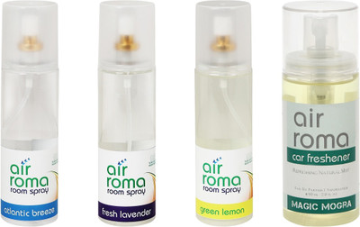 Airroma Atlantic Breeze, Fresh Lavender, Green Lemon, Magic Mogra Car Freshener(660 ml)
Airroma Atlantic Breeze, Fresh Lavender, Green Lemon, Magic Mogra Car Freshener(660 ml)