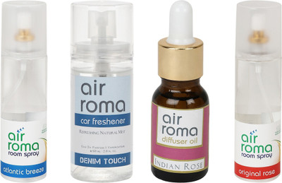 Airroma Atlantic Breeze, Denim Touch, Indian Rose, Original Rose Car Freshener(490 ml)
Airroma Atlantic Breeze, Denim Touch, Indian Rose, Original Rose Car Freshener(490 ml)