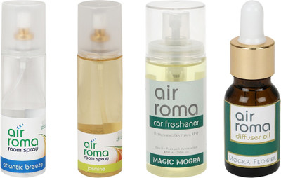 Airroma Atlantic Breeze, Jasmine, Magic Mogra, Mogra Flower Aroma Oil, Spray(490 ml)
Airroma Atlantic Breeze, Jasmine, Magic Mogra, Mogra Flower Aroma Oil, Spray(490 ml)