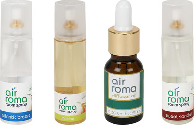 Airroma Atlantic Breeze, Jasmine, Mogra Flower, Sweet Sandal Aroma Oil, Spray(630 ml)
Airroma Atlantic Breeze, Jasmine, Mogra Flower, Sweet Sandal Aroma Oil, Spray(630 ml)