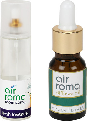 Airroma Fresh Lavender, Mogra Flower Aroma Oil, Spray(230 ml)