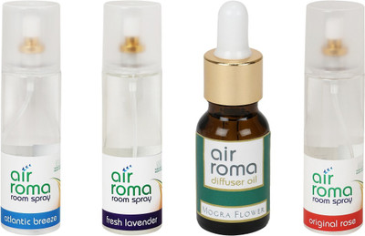 Airroma Atlantic Breeze, Fresh Lavender, Mogra Flower, Original Rose Car Freshener(630 ml)
Airroma Atlantic Breeze, Fresh Lavender, Mogra Flower, Original Rose Car Freshener(630 ml)