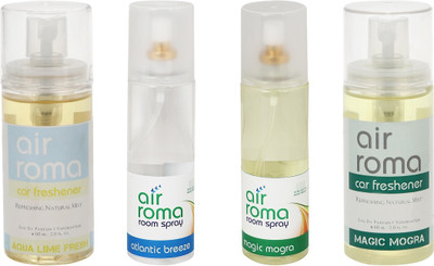 Airroma Aqua Lime Fresh, Atlantic Breeze, Magic Mogra Car Freshener(520 ml)