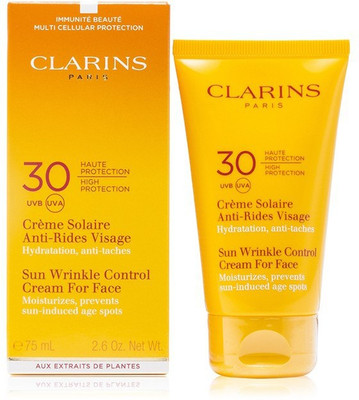Clarins Sun Wrinkle Control Cream Very High Protection SPF30 (For Sun Sensitive Skin)(75 ml)
Clarins Sun Wrinkle Control Cream Very High Protection SPF30 (For Sun Sensitive Skin)(75 ml)