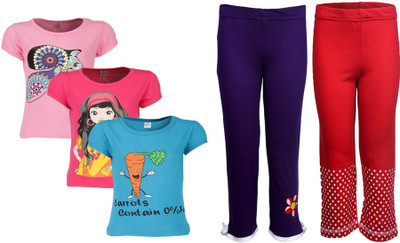 Gkidz Girls Casual T-shirt, Multicolor