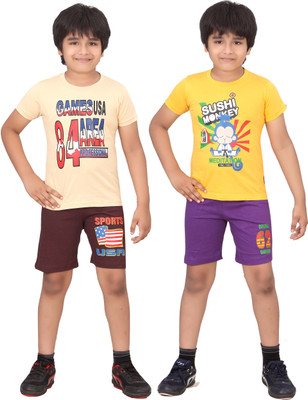 Dongli Kids Nightwear Boys Printed Cotton(Multicolor), Brown & purple & beige & gyellow
Dongli Kids Nightwear Boys Printed Cotton(Multicolor), Brown & purple & beige & gyellow