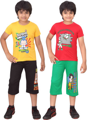 Dongli Kids Nightwear Boys Printed Cotton(Multicolor), Black & green & gyellow & red
Dongli Kids Nightwear Boys Printed Cotton(Multicolor), Black & green & gyellow & red