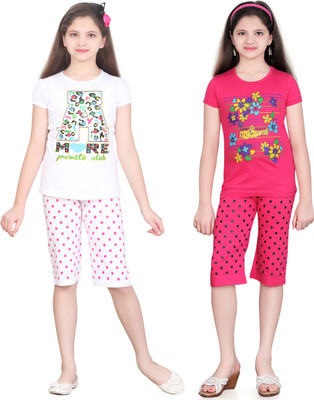 Sini Mini Girls Casual(Pink, Rpink & rpink & white & rpink