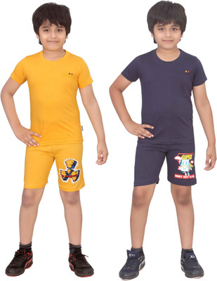 Dongli Boys Casual(Multicolor, Gyellow & navy & dbps & gyellow & navy