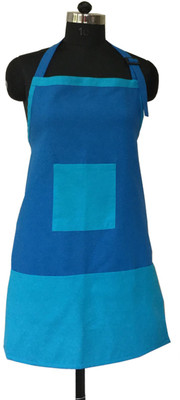 Lushomes Cotton Chef's Apron - Free Size(Dark Blue, Single Piece)