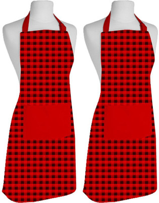 Shivkirpa Cotton Home Use Apron - Medium(Multicolor, Pack of 2)