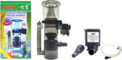 Jebo Protein Skimmer 182-II | Quadplax Spraying (AC 220V~240V 50Hz FLmax:2000L/Hr) Power Aquarium Filter(Mechanical Filtration for Salt Water and Fresh Water)
Jebo Protein Skimmer 182-II | Quadplax Spraying (AC 220V~240V 50Hz FLmax:2000L/Hr) Power Aquarium Filter(Mechanical Filtration for Salt Water and Fresh Water)