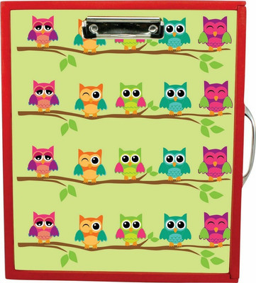 Enigmatic Woodworks Wooden Art Box - Owl Theme(Red)