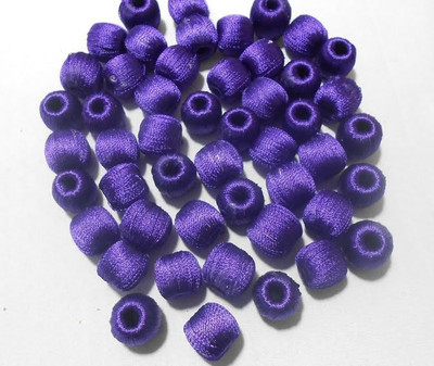 AM Super shiny silk thread Purpal wrapped wooden beads for jewellery making- pack of 20
AM Super shiny silk thread Purpal wrapped wooden beads for jewellery making- pack of 20
