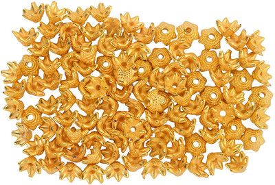 GOELX Bead caps gold finish for jewelry making design 3