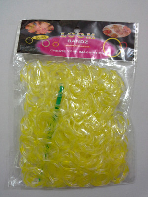 Shatchi 8 Tone Yellow And Transparent 600 Loom Band Refill Kit Kids Arts Crafts Toys ,S Clips & Hook,Birthday, Anniversary, Festival