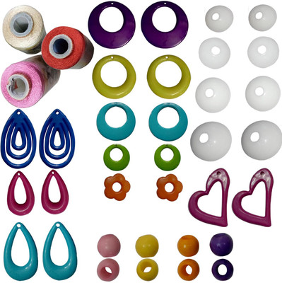 RKB 13 different earring base and 30 pcs chain/necklace making bead with lightpink,sandal,red,silk thread
RKB 13 different earring base and 30 pcs chain/necklace making bead with lightpink,sandal,red,silk thread