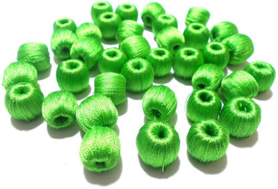 AM Super shiny silk thread Green wrapped wooden beads for jewellery making- pack of 20
AM Super shiny silk thread Green wrapped wooden beads for jewellery making- pack of 20