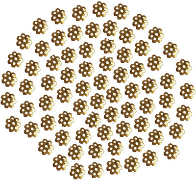 Udhayam Gold Finish Earring Top/Cap For Jewellery Making Kit