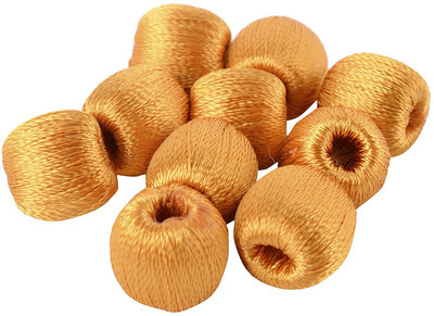 AM Super shiny silk thread Golden wrapped wooden beads for jewellery making- pack of 20
AM Super shiny silk thread Golden wrapped wooden beads for jewellery making- pack of 20