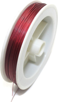 Jaunty Beadsnfashion Metal Beading Wire Red For Jewellery Making DIY, 0.45 MM (100 Mtrs.)