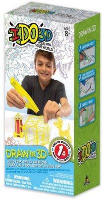 IDo3D Drawing Activity set with 1 pen- Build Your Own 3D Creations -yellow