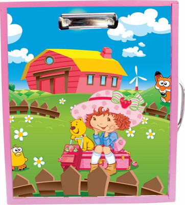 Enigmatic Woodworks Wooden Art Box - Farm House Theme3(Pink)