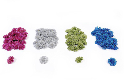 Vardhman Glittered decorative flowers, 4 colors, 12 pcs each, total 48 flowers, use in party hall decorations, gift wrappings, wedding decorations, card decoration
Vardhman Glittered decorative flowers, 4 colors, 12 pcs each, total 48 flowers, use in party hall decorations, gift wrappings, wedding decorations, card decoration
