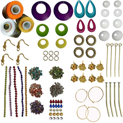 RKB orange,gold,white silk thread multi-color strips(green,pink,red,violet,gold) and stone collections jewellery making mini kit
RKB orange,gold,white silk thread multi-color strips(green,pink,red,violet,gold) and stone collections jewellery making mini kit
